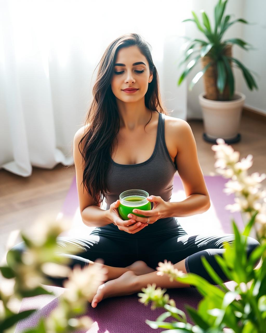 Matcha after yoga